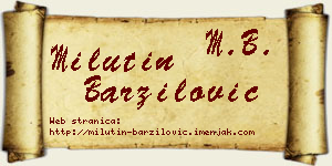 Milutin Barzilović vizit kartica